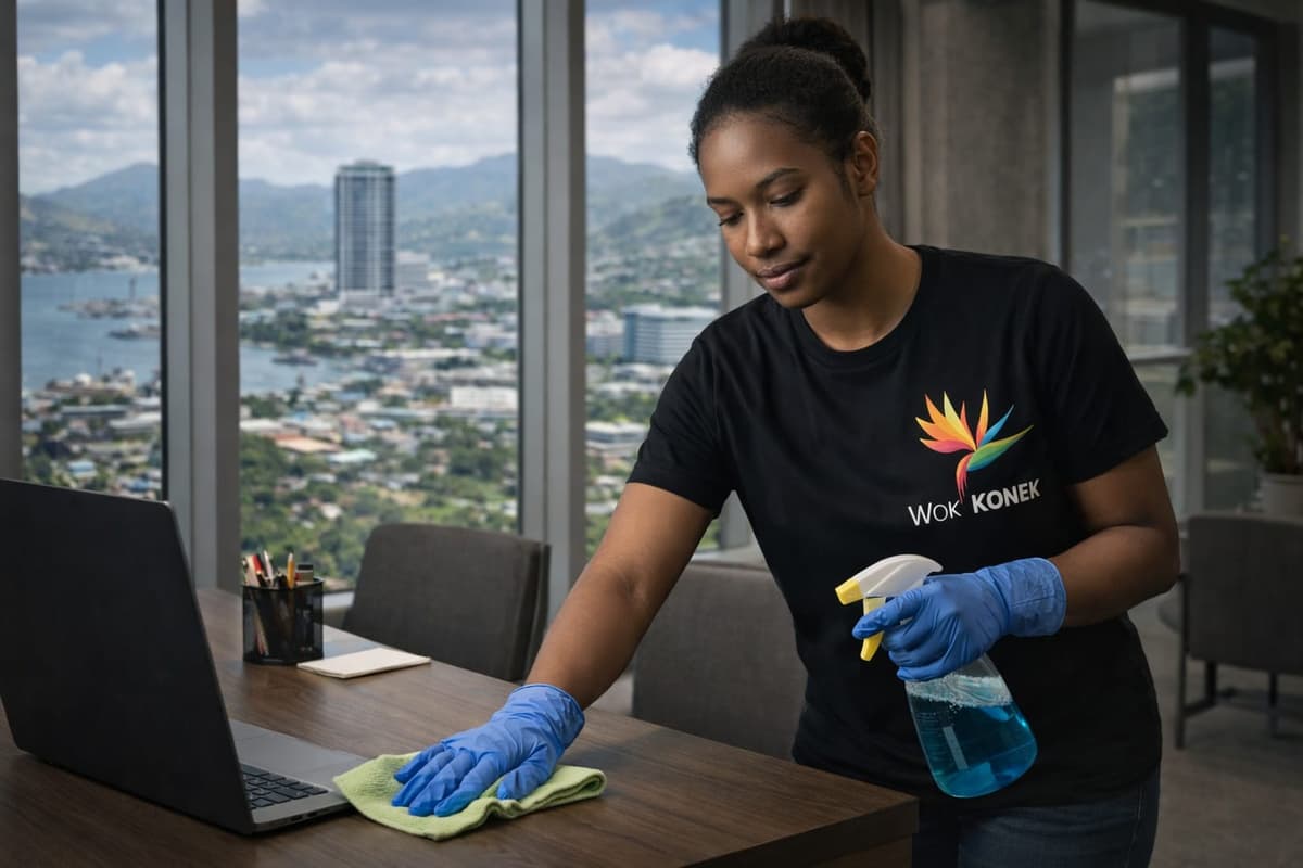 Wok Konek tasker at work